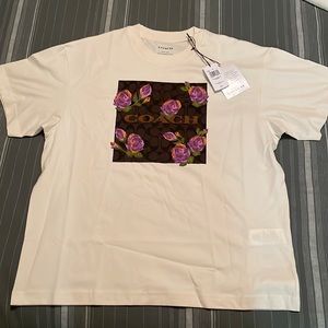 NWT Coach Outlet Garment Dye Floral Skater T Shirt